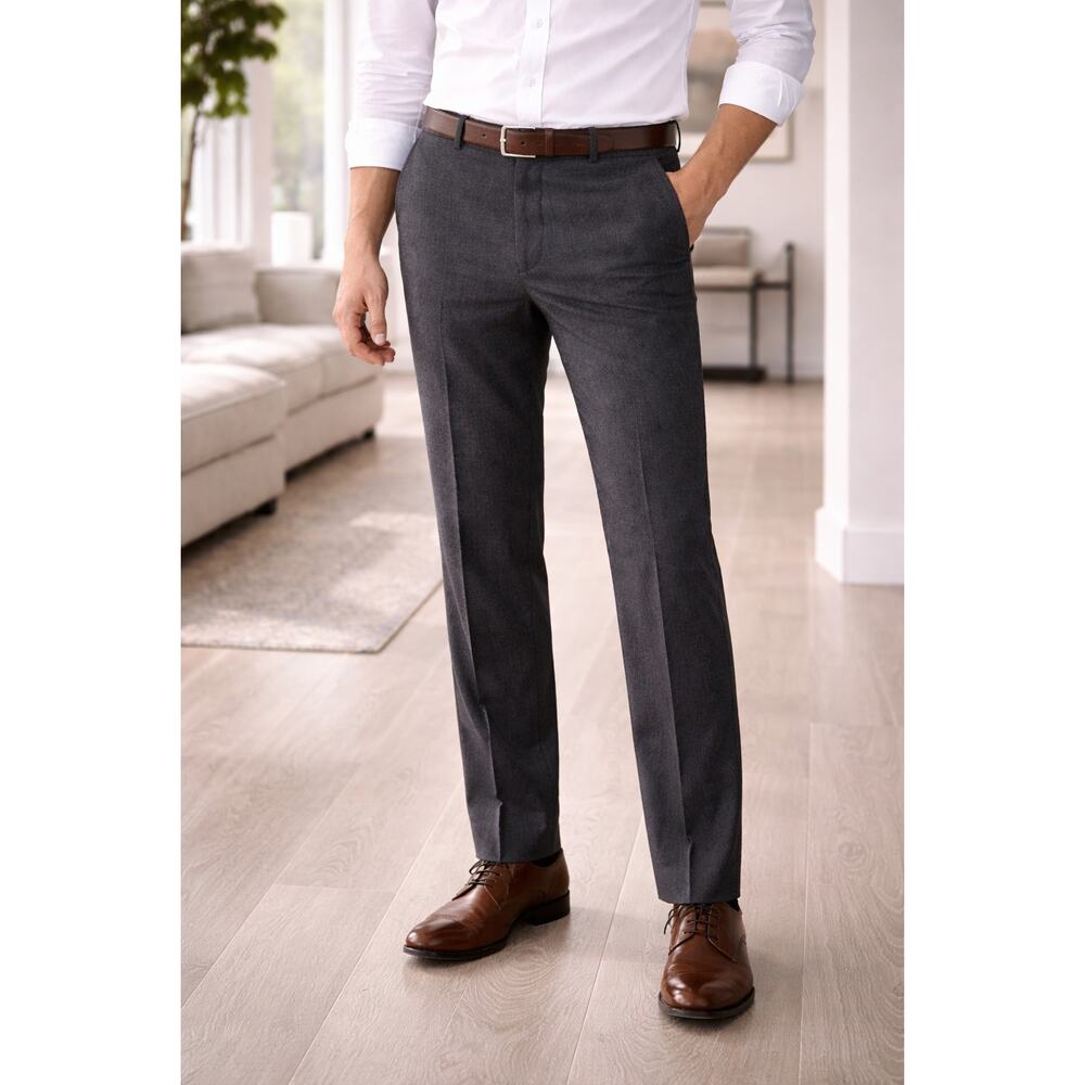 GAP Slim Khaki Pants Gray Twill Business Casual Tailored Classic Size 30x30 Slim